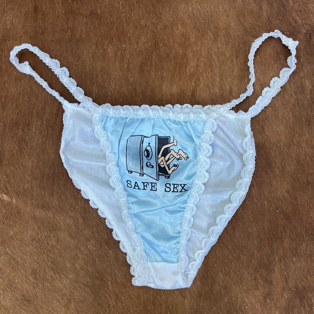Vintage Minor Creations Safe Sex Novelty Thong Size One Size
